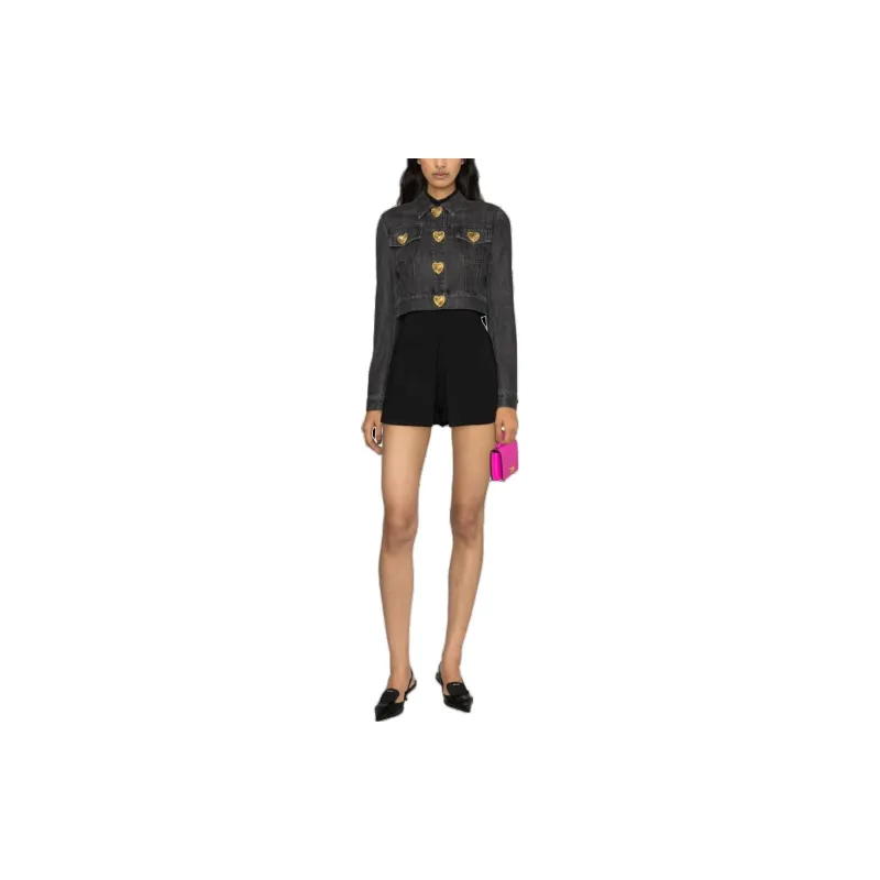 MOSCHINO Denim Jackets Women's Black-1