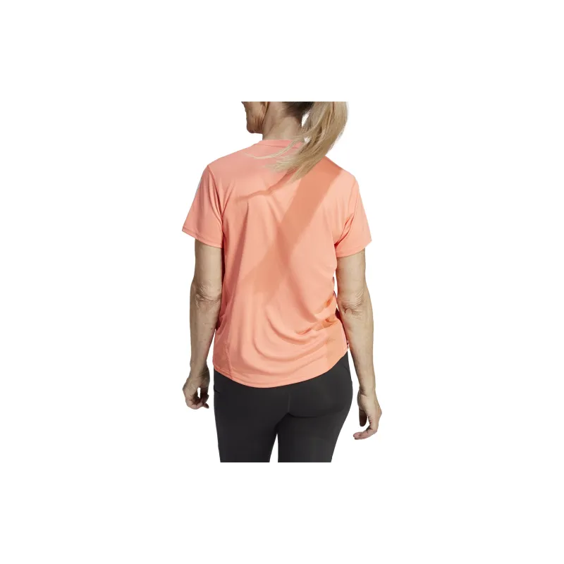 Adidas Drop Shoulder Sleeve T Shirt Women's Orange-3