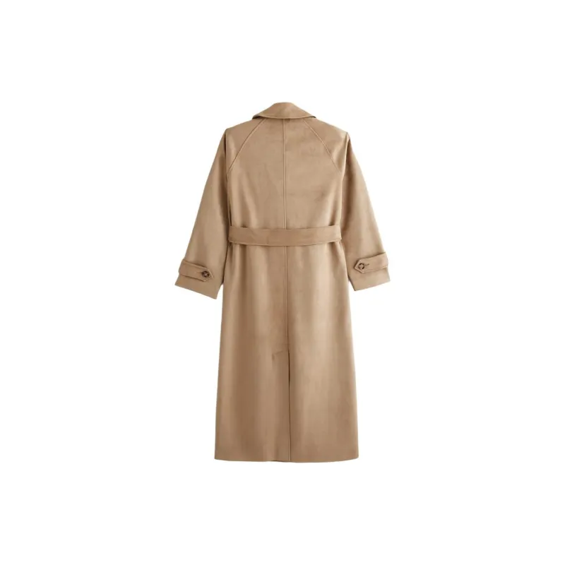 Abercrombie＆Fitch Trench Coats Women's Sand-1