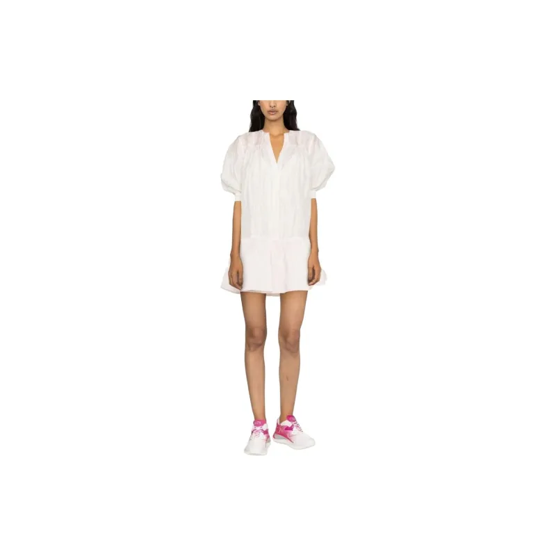 Sandro Short-Sleeved Dresses Women's White-2