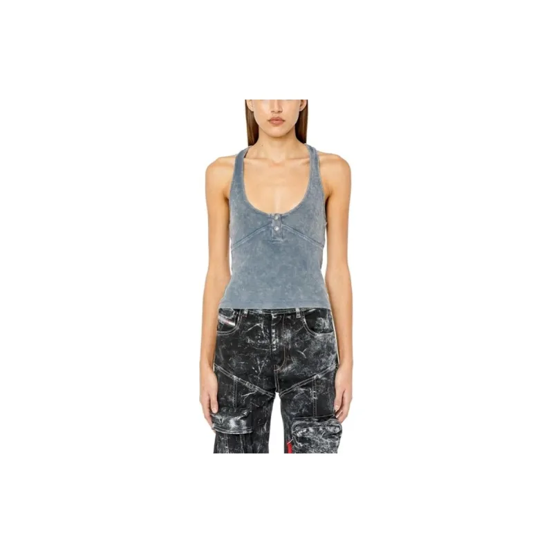 DIESEL Tank Tops Women's Blue-4