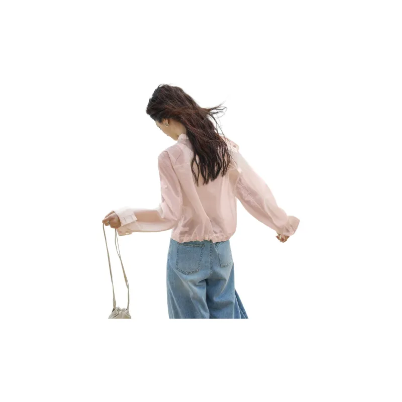 【dme】 Cropped Coat Women's Light Pink-0