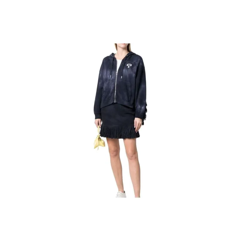 PINKO Tie Dye-print Zip-up Hoodie-1