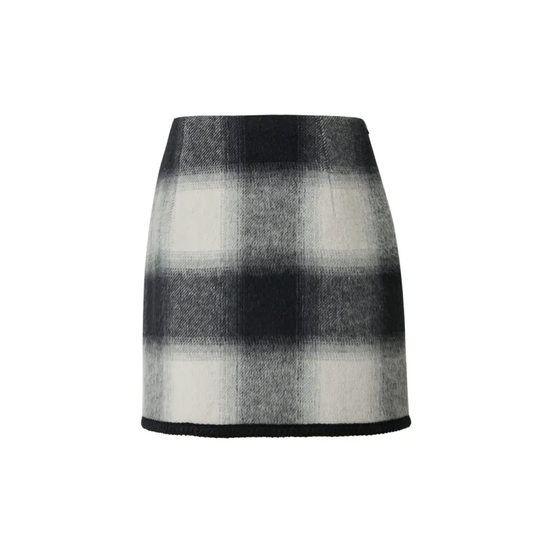 3COLOUR Casual Short Skirts Women's Heather Gray Geometry-1