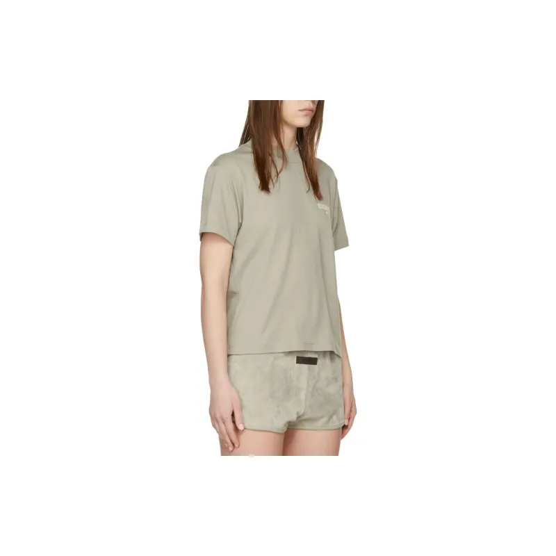 Fear Of God Essentials SS22 T Shirt Women's Gray Green-3