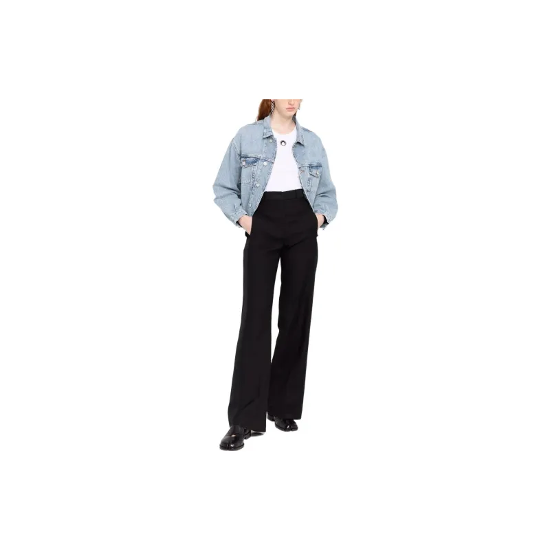 AGOLDE Buttoned Long-Sleeved Denim Jacket-2