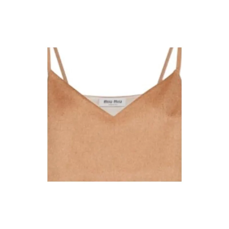 MIU MIU Camisoles Women's Camel Brown-5