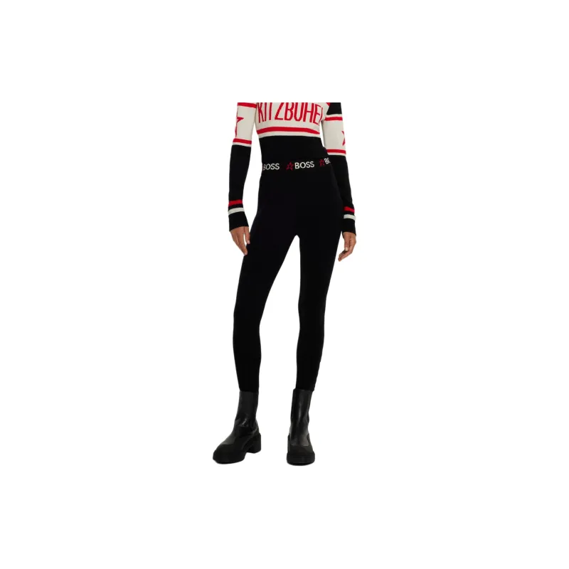HUGO BOSS x PERFECT MOMENT Moment Virgin-Wool Leggings With Branding Leggings Women's Black-2