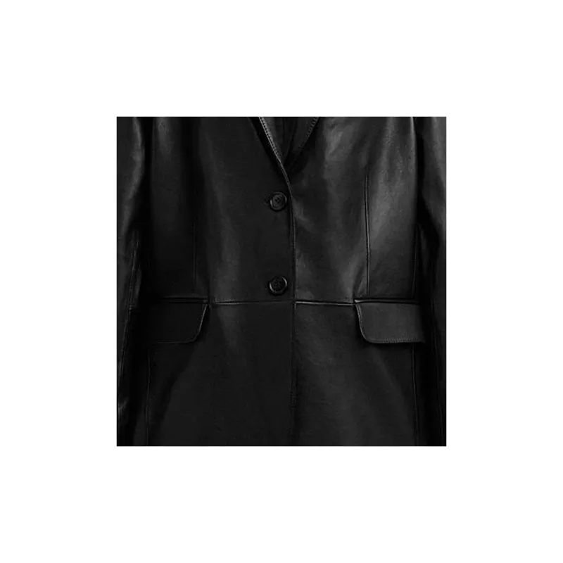 COACH Leather Jackets Women's Black-3