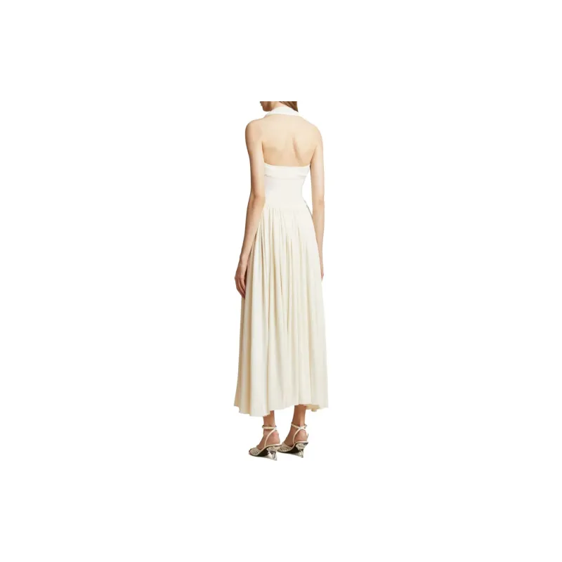 KHAITE Marisol Sleeveless Midi Dress-2