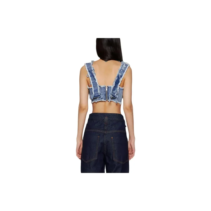 NATASHA ZINKO Layered Denim Corset-1