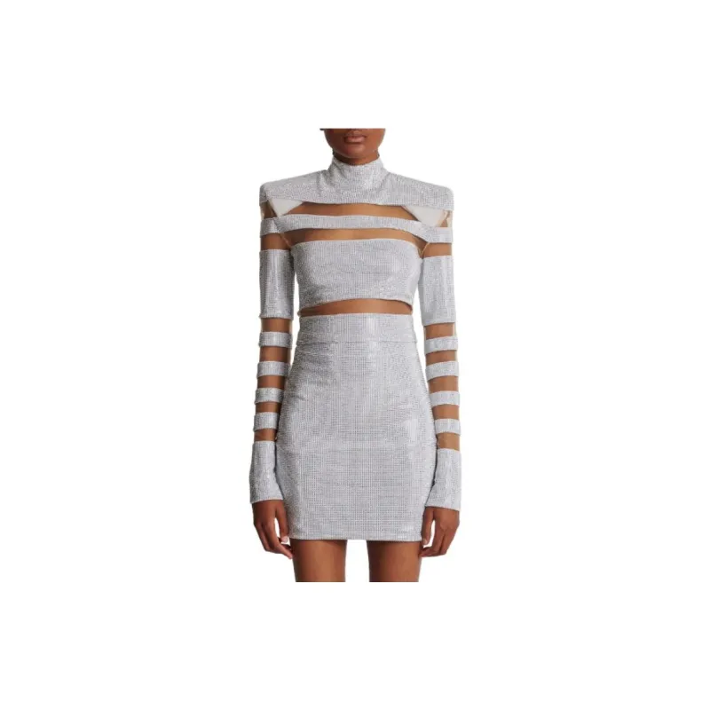 BALMAIN T-Shirts Women's Silver-4