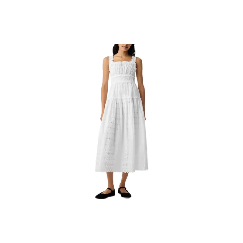 Doen X GAP DOEN Collaboration Series Slip Dresses Women's White-1