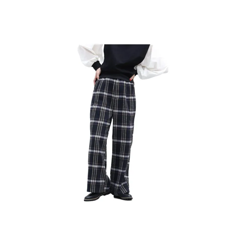 Beams Casual Pants Women's Marine Blue-4