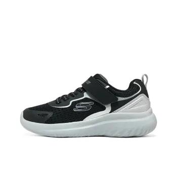 Skechers Cushioning Low Top Kids' Running Shoes Black Silver Teenagers