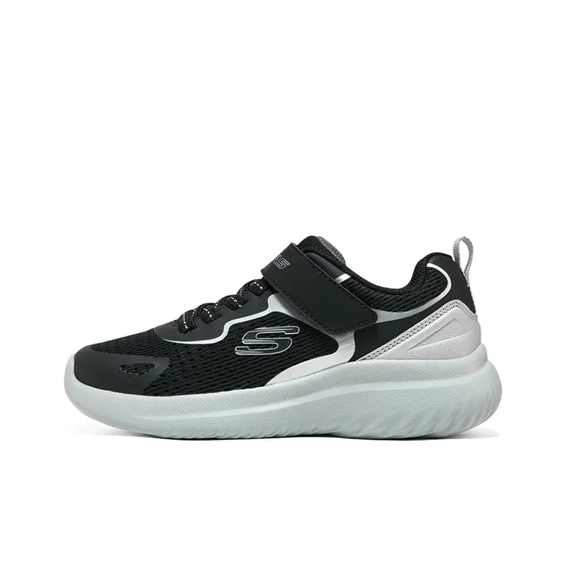 Skechers Cushioning Low Top Kids' Running Shoes Black Silver Teenagers-0