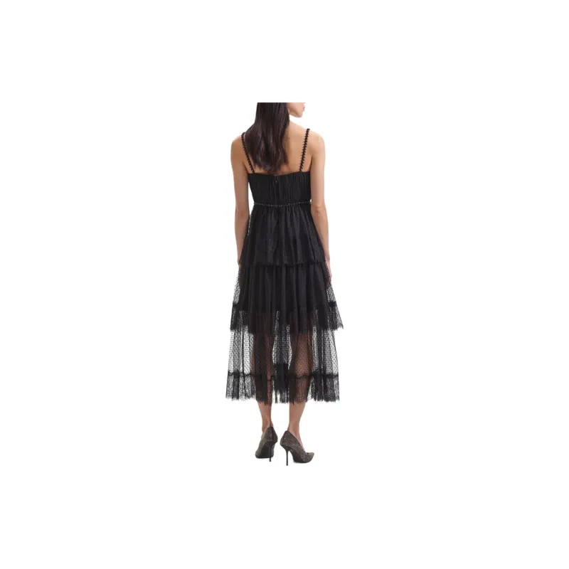 Self portrait Slip Dresses Women's Classic Black-1
