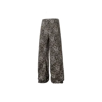 TESTUNG Jeans Men's Leopard Print
