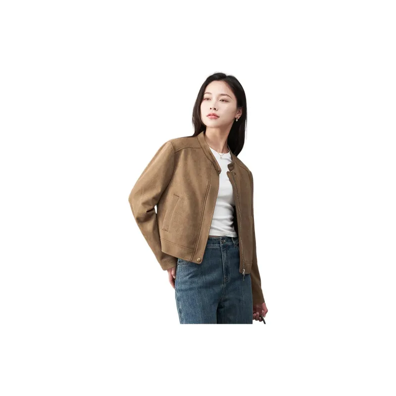 YALIDA Jackets Coats Women's Mocha Coffee-3