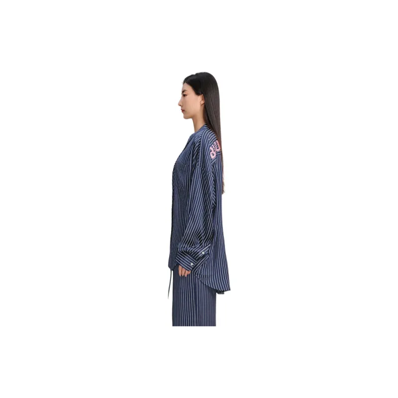 Blood Glitter Shirt Women's Blue White-3