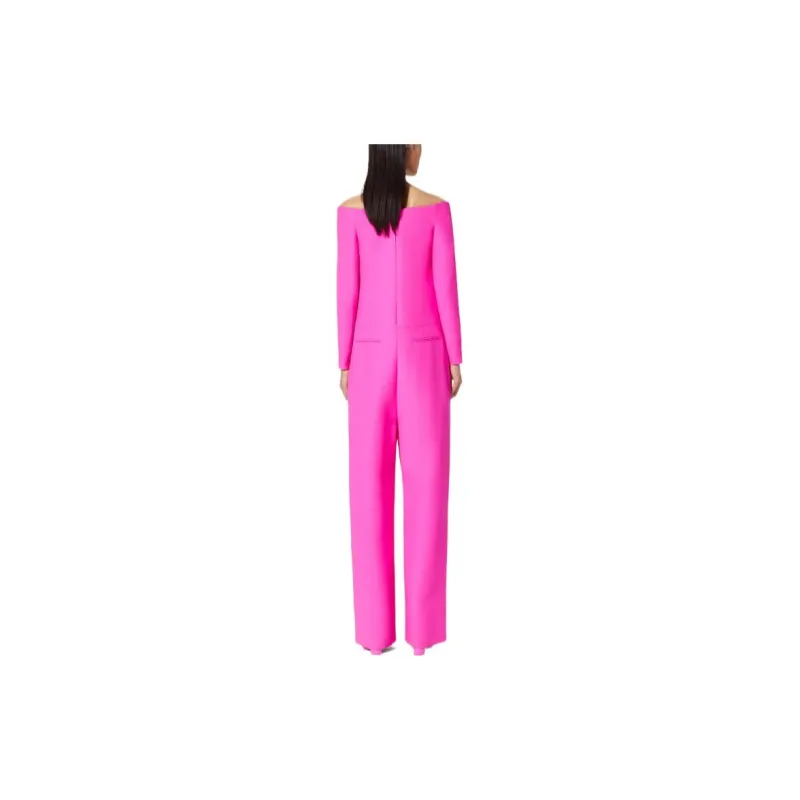 Valentino FW22 Jumpsuit Women's Rose Red-2