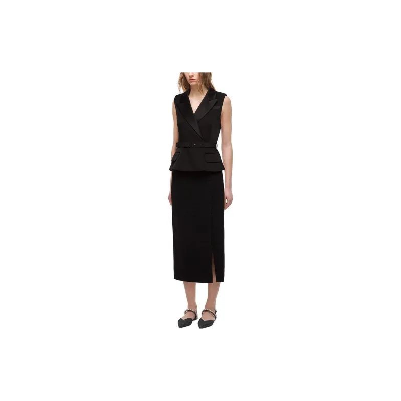 Self portrait Sleeveless Dresses Women's Black-1