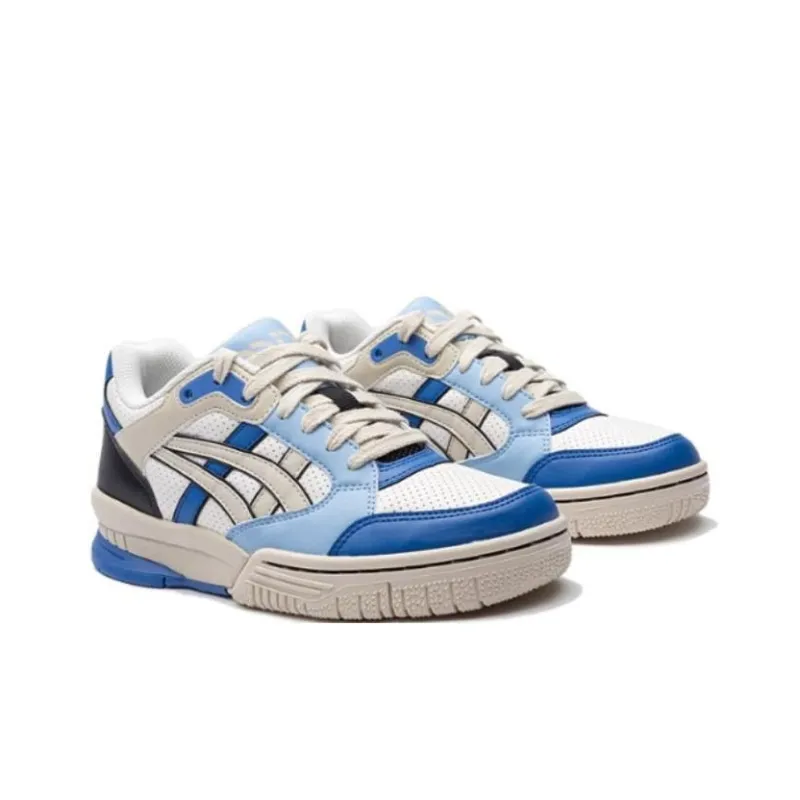 Asics Gel Spotlyte Low Top Children's Basketball Shoes Blue White Teenagers-3