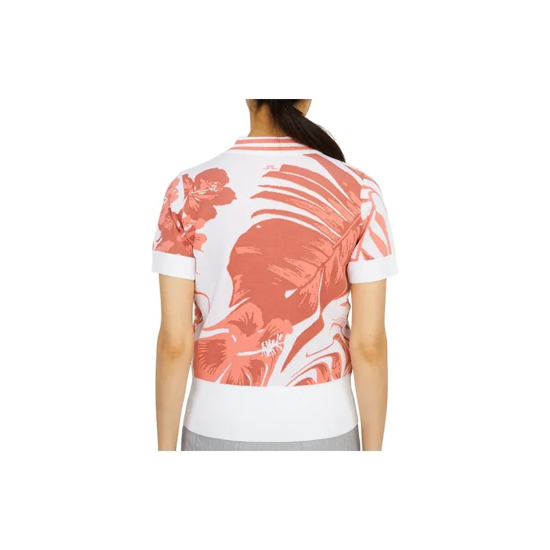 J.Lindeberg Hedda Knitted Polo Shirt Women's Pink-2