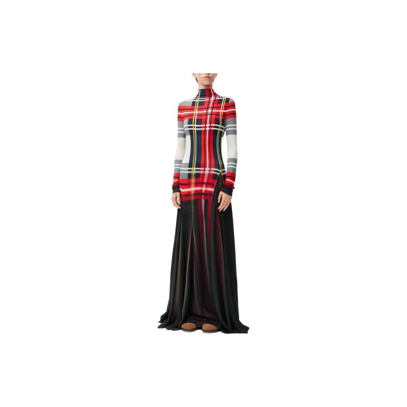 LOEWE FW24 Long Sleeved Dress Women's Red-1