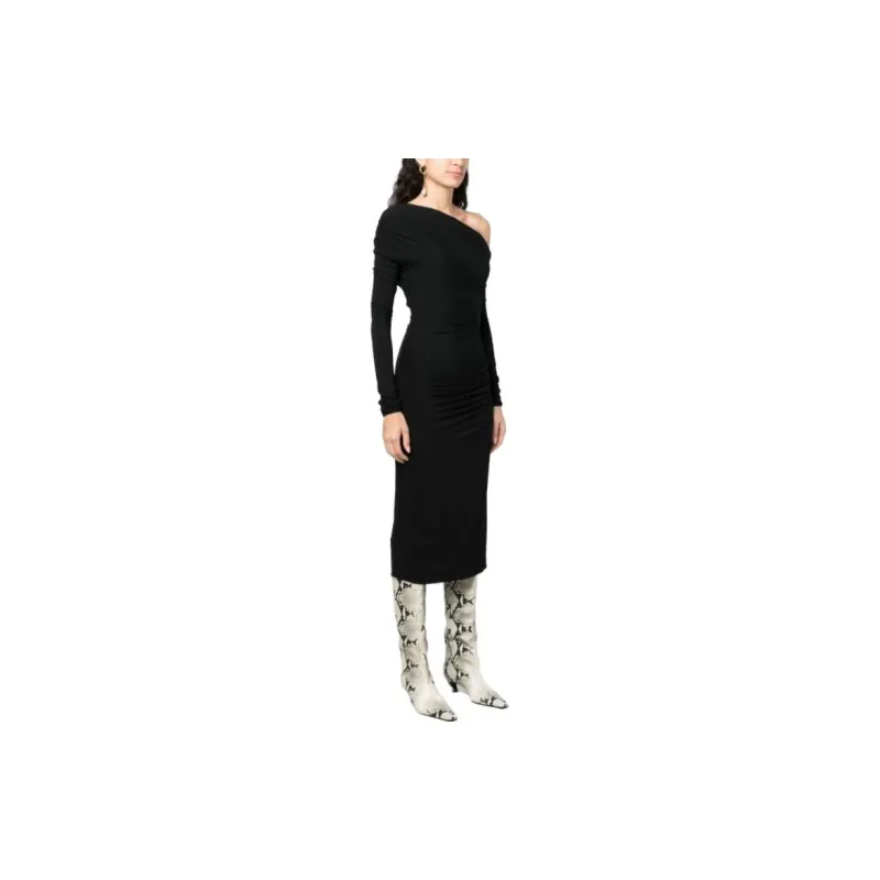 Elisabetta Franchi Long-Sleeved Dresses Women's Black-2