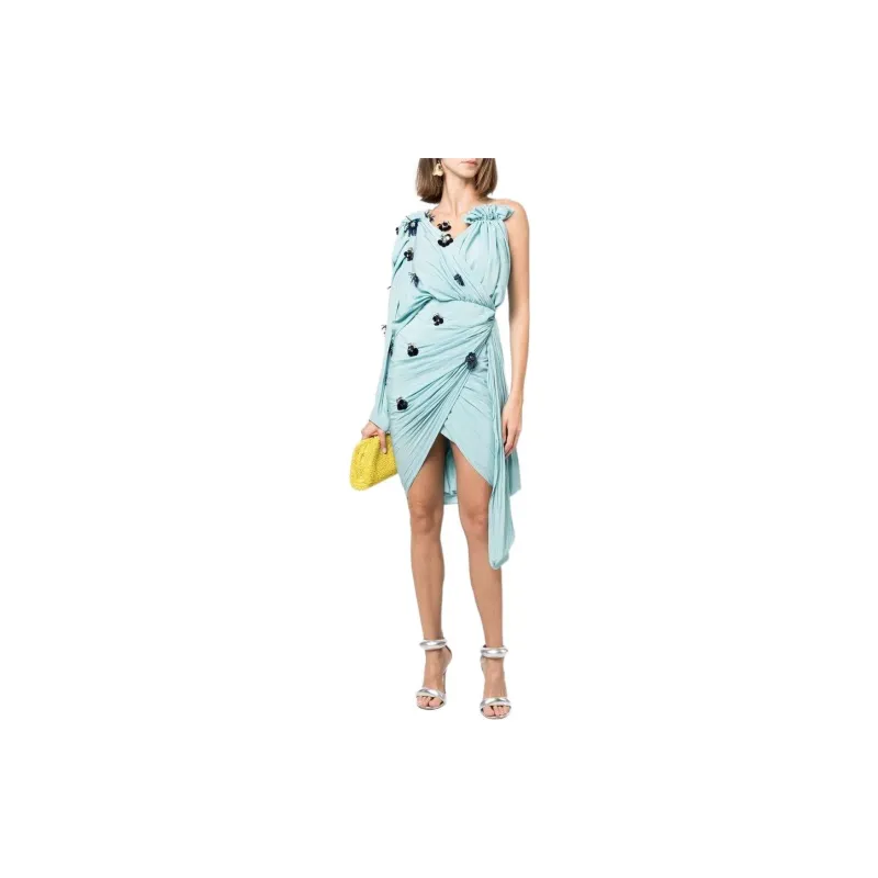 Lanvin FW22 Long Sleeved Dress Women's Green-1