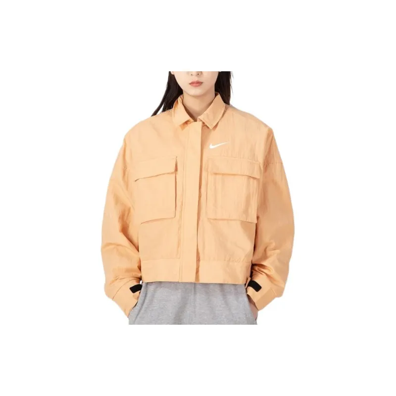Nike Cropped Coat Women's Orange-1