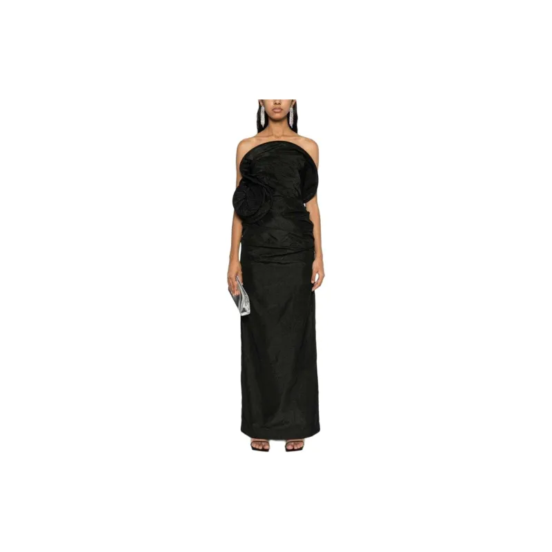 Magda Butrym Floral appliqué Ruched Maxi Dress-1