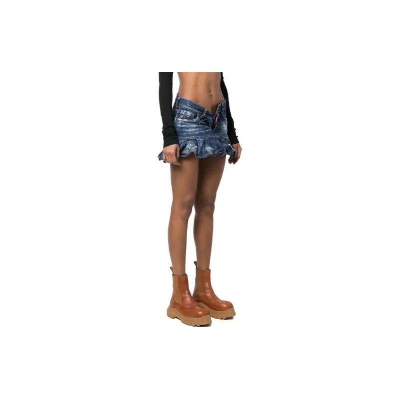 DSQUARED 2 Denim Short Skirts Women's Blue-3
