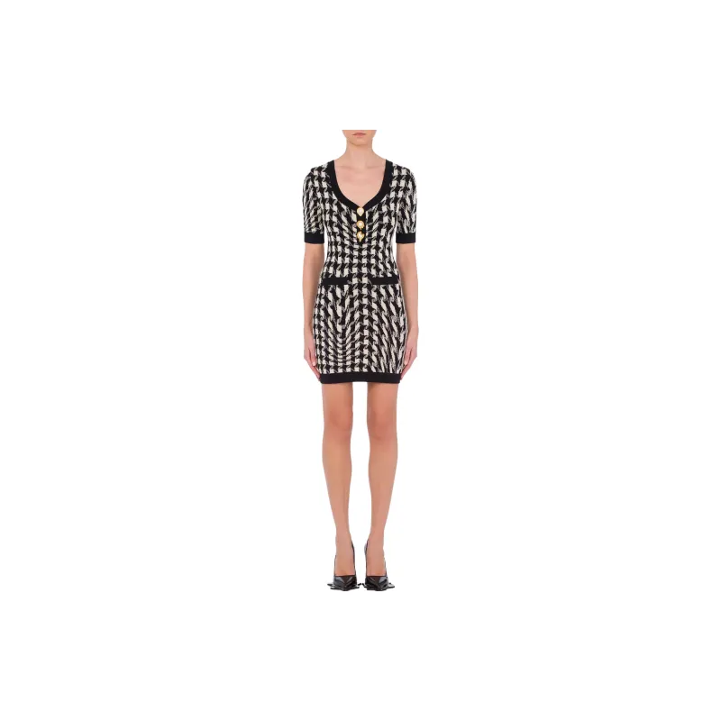 MOSCHINO Short-Sleeved Dresses Women's Black-2