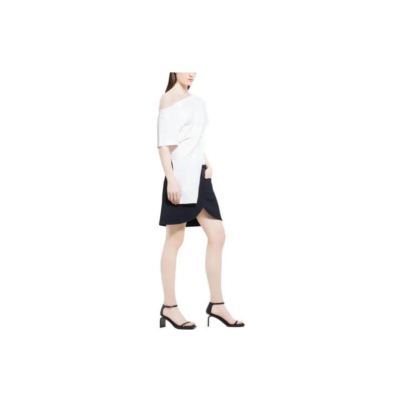 Courrèges Boat Neck Body Mini Dress 'Heritage White'-3