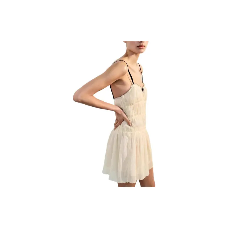 ZARA Slip Dresses Women's White-4