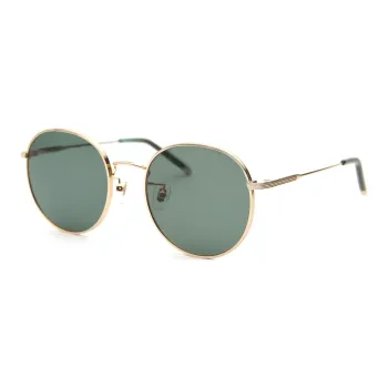 LASH Metal Round Sunglasses Unisex Gold