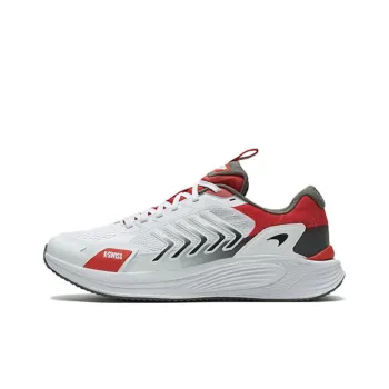 McLaren x KSWISS Anti Slip Wear Resistant Low Top Casual Running Shoes Unisex White Red