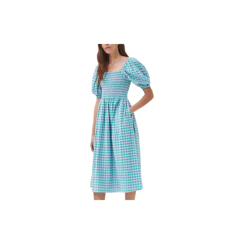 BARBOUR Geranium Midi Dress Short-Sleeved Dresses Women's Blue-4