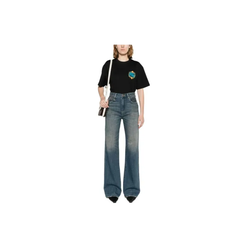 ETRO Logo Embroidered Oversized T Shirt-1
