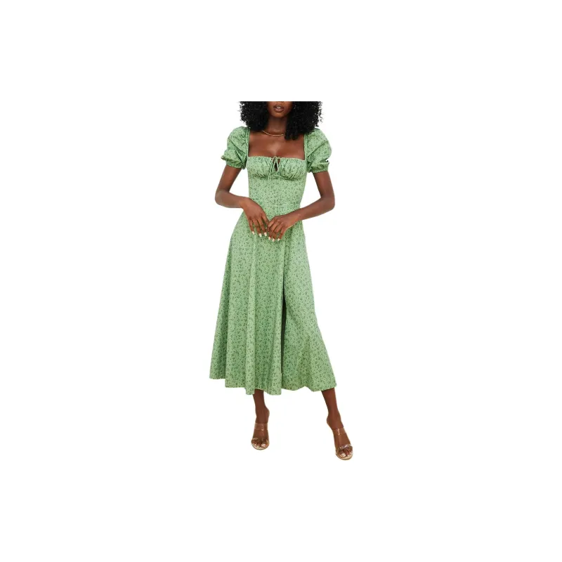 HOUSE OF CB TALLULAH Short Sleeved Dress Women's GREEN/Green-2