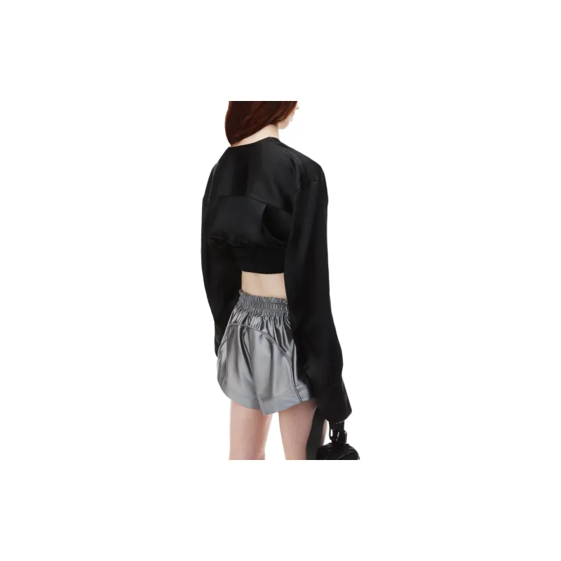 Alexander Wang V Front Elastic Longsleeve Black-4