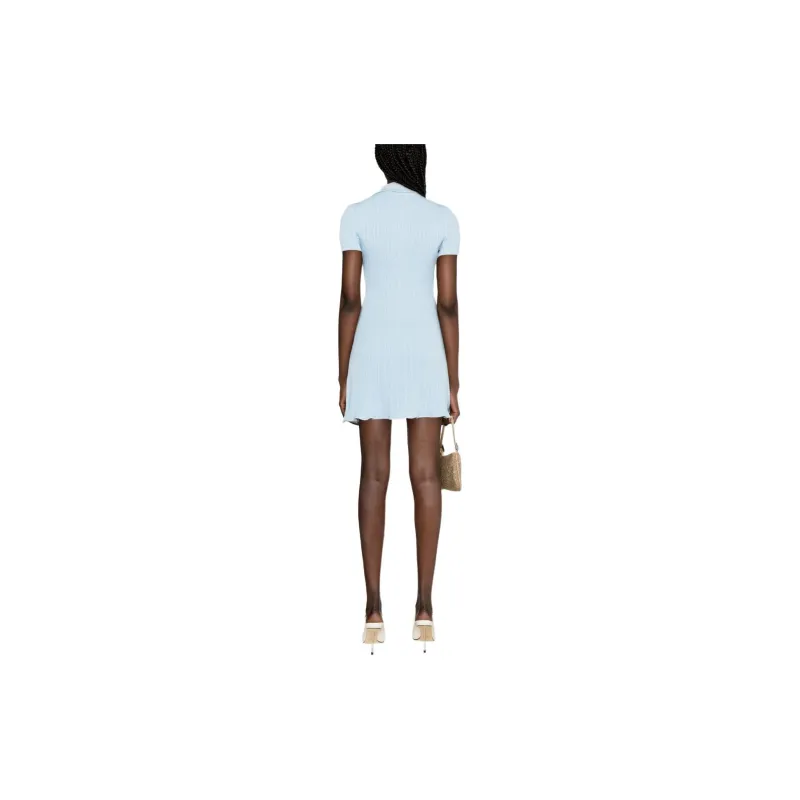 Self-portrait Short-Sleeved Dresses Women's Light Blue-2