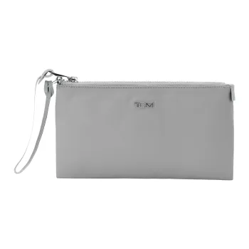 TUMI Voyageur Nylon Clutch Wrist Bag Women's Gray