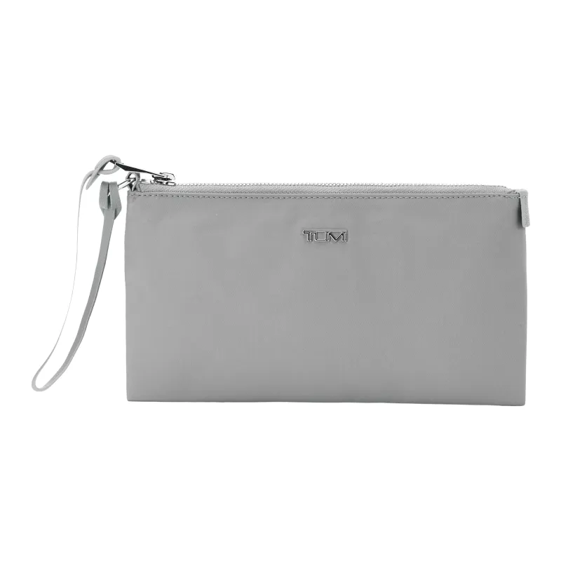 TUMI Voyageur Nylon Clutch Wrist Bag Women's Gray-0