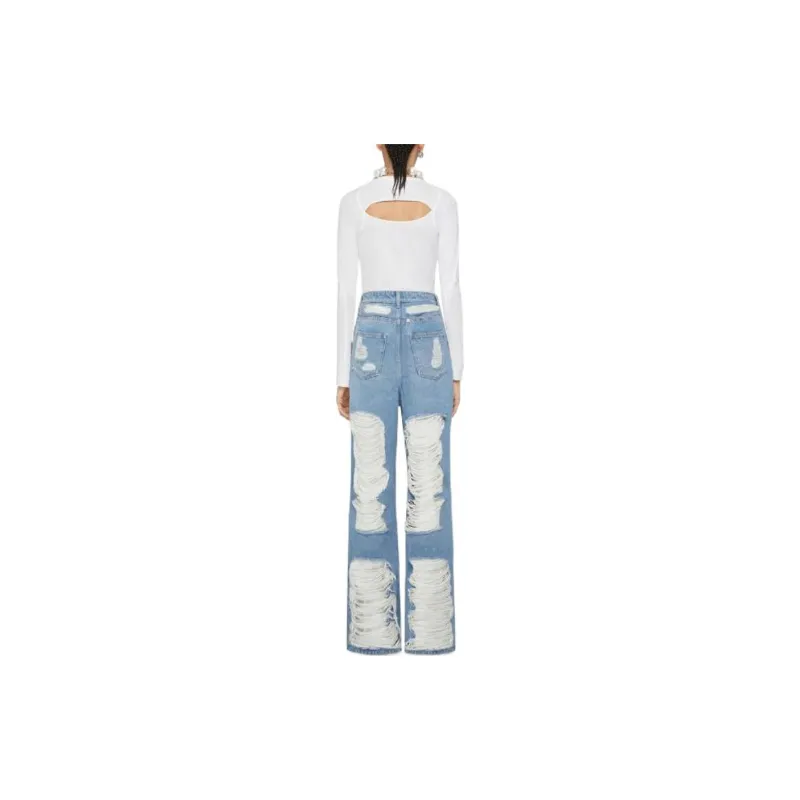 Givenchy Extra Wide Jeans With Workwear Patch 'Light Blue'-3