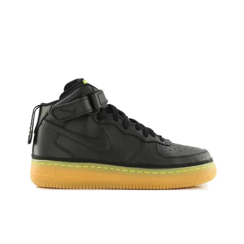 Nike Air Force 1 Mid Black Gum Volt GS-1