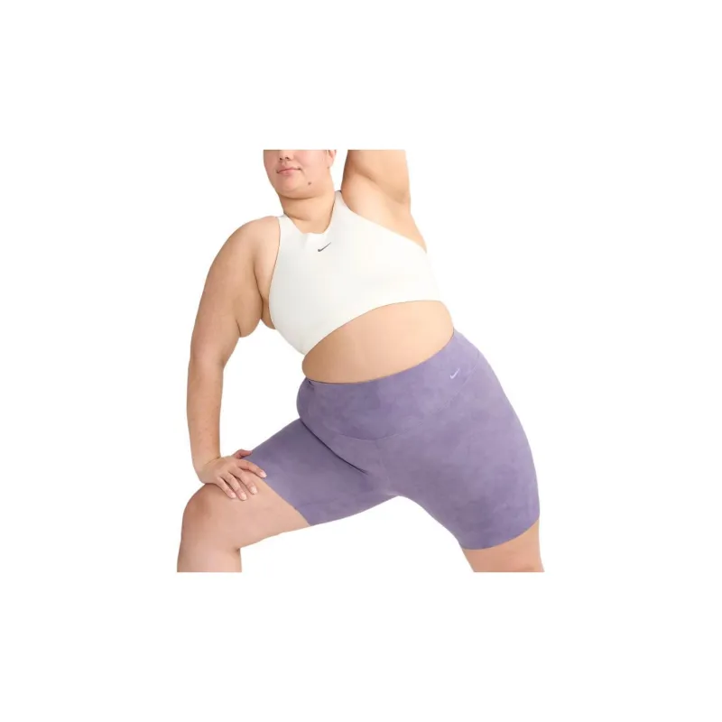 Nike Zenvy Tie-Dye Women's Gentle-Support High-Waisted 8' Biker Shorts Plus Size-2