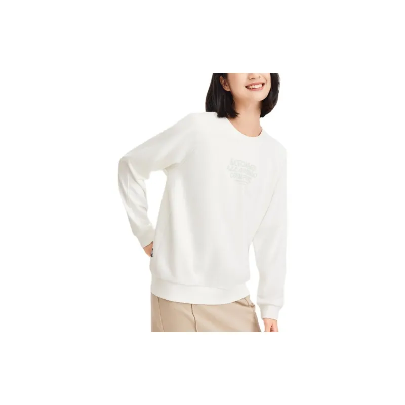 Skechers Sports Alliance Series Sweatshirt Women's Marshmallow White-4